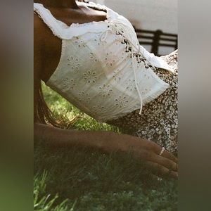 Urban Outfitters eyelet crop tank top XL